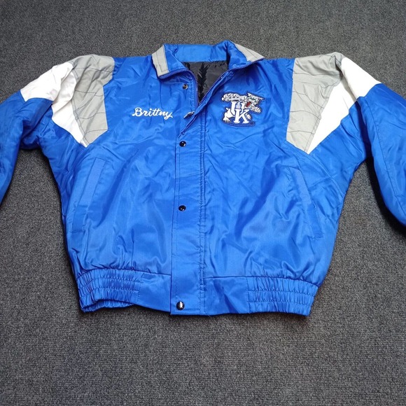 Vintage Starter Kentucky Wildcats Jacket‎ Large Blue Puffer Coat Y2K Custom